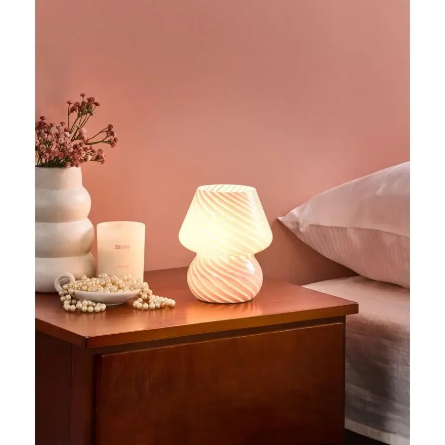 Tafellampen-Leen Bakker LOBO - Tafellamp - Roze - Glas