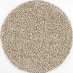 Muratap Loca Shaggy Rond Vloerkleed Beige Hoogpolig - 150 CM ROND