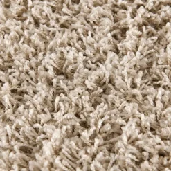 Muratap Loca Shaggy Rond Vloerkleed Beige Hoogpolig - 150 CM ROND