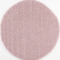 Muratap Loca Shaggy Rond Vloerkleed Licht Roze Hoogpolig - 120 CM ROND