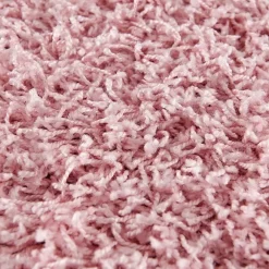 Muratap Loca Shaggy Rond Vloerkleed Licht Roze Hoogpolig - 120 CM ROND