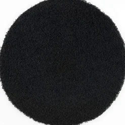 Hoogpolige Vloerkleden|Ronde Vloerkleden-Muratap Loca Shaggy Rond Vloerkleed Zwart Hoogpolig - 120 CM ROND