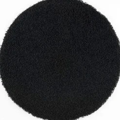 Hoogpolige Vloerkleden|Ronde Vloerkleden-Muratap Loca Shaggy Rond Vloerkleed Zwart Hoogpolig - 120 CM ROND