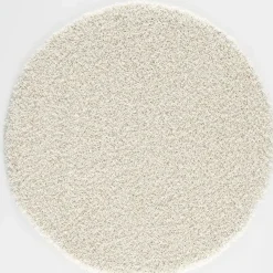 Muratap Loca Shaggy Rond Vloerkleed Creme Hoogpolig - 120 CM ROND
