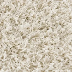 Muratap Loca Shaggy Rond Vloerkleed Creme Hoogpolig - 120 CM ROND