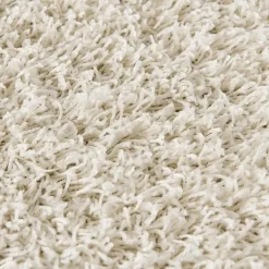 Vloerkleden|Hoogpolige Vloerkleden-Muratap Loca Shaggy Rond Vloerkleed Creme Hoogpolig - 150 CM ROND
