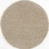 Hoogpolige Vloerkleden|Ronde Vloerkleden-Muratap Loca Shaggy Rond Vloerkleed Beige Hoogpolig - 300 CM ROND