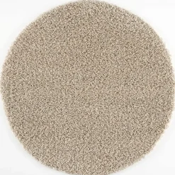 Hoogpolige Vloerkleden|Ronde Vloerkleden-Muratap Loca Shaggy Rond Vloerkleed Beige Hoogpolig - 300 CM ROND