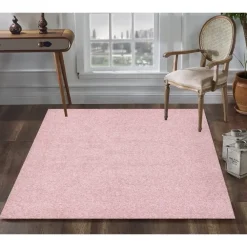 Hoogpolige Vloerkleden-Muratap Loca Shaggy Vloerkleed – Modern Uni Effen – Roze Hoogpolig & Zacht - 160x230 CM