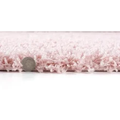 Hoogpolige Vloerkleden-Muratap Loca Shaggy Vloerkleed – Modern Uni Effen – Roze Hoogpolig & Zacht - 200x290 CM