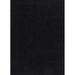 Muratap Loca Shaggy Vloerkleed – Modern Uni Effen – Zwart Hoogpolig & Zacht - 200x290 CM