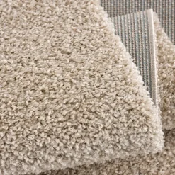 Muratap Loca Shaggy Vloerkleed Beige Hoogpolig - 300x300 CM Vierkant