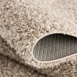 Muratap Loca Shaggy Vloerkleed Beige Hoogpolig - 300x300 CM Vierkant