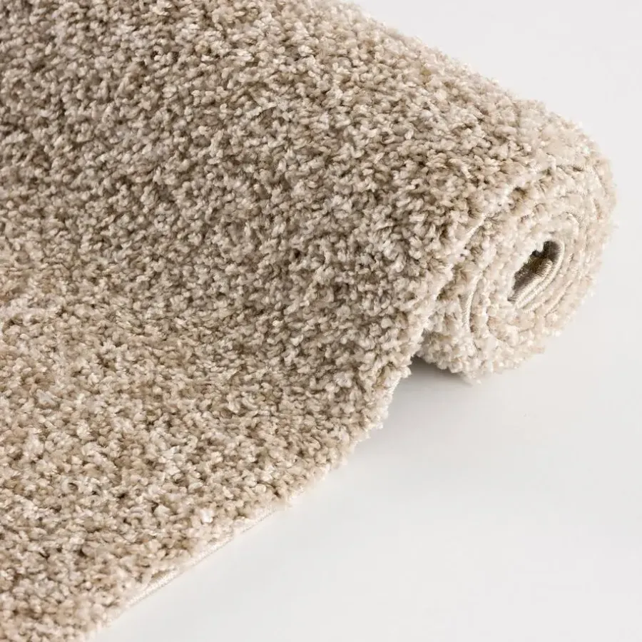Muratap Loca Shaggy Vloerkleed Beige Hoogpolig - 300x300 CM Vierkant
