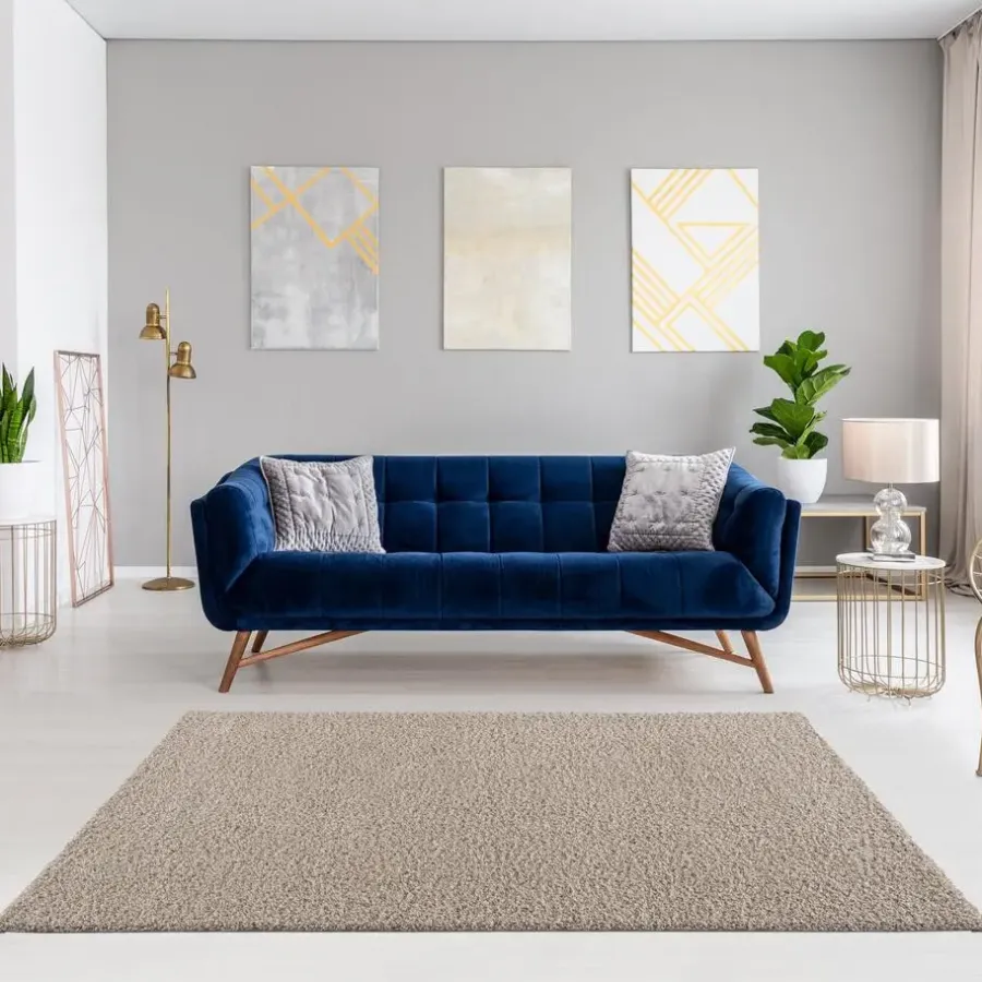 Vloerkleden|Hoogpolige Vloerkleden-Muratap Loca Shaggy Vloerkleed Beige Hoogpolig - 200x290 CM