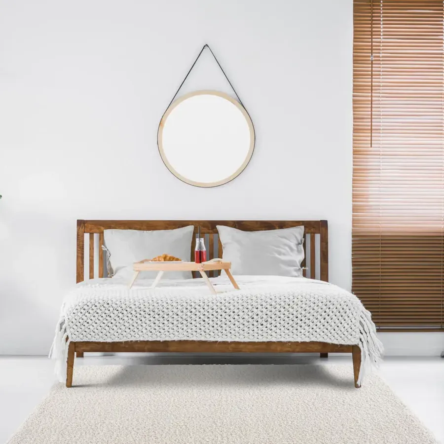 Vloerkleden|Hoogpolige Vloerkleden-Muratap Loca Shaggy Vloerkleed Creme Hoogpolig - 160x230 CM