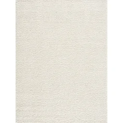 Muratap Loca Shaggy Vloerkleed Creme Hoogpolig - 200x200 CM Vierkant