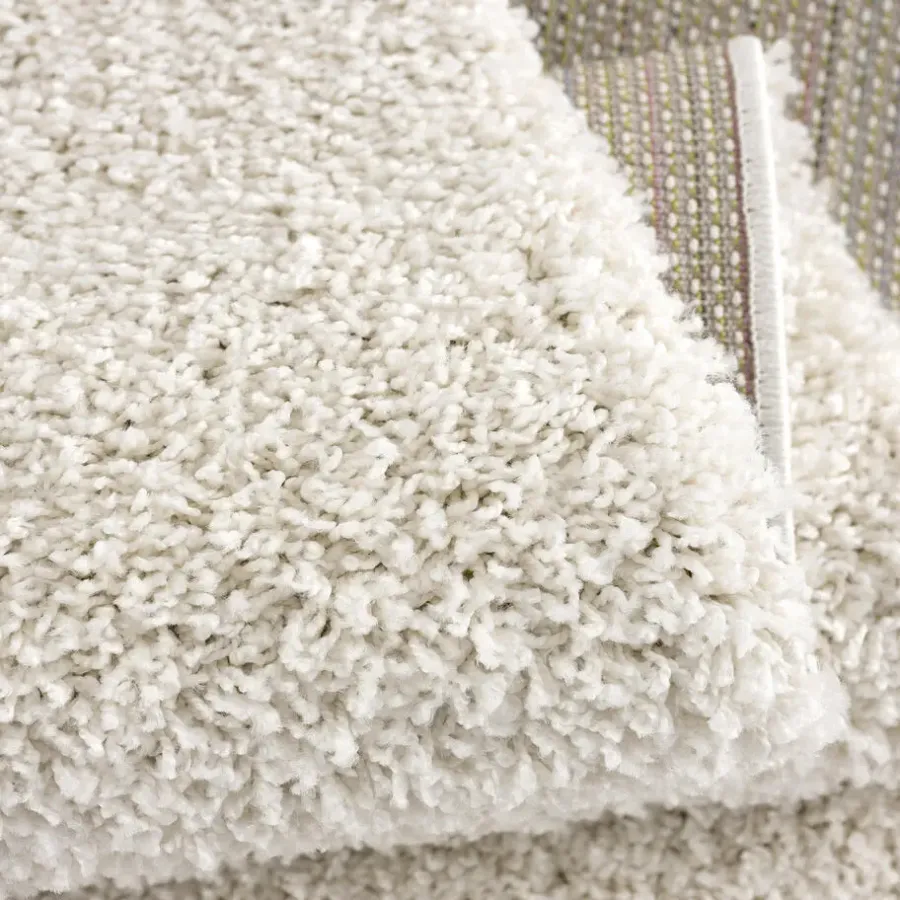 Muratap Loca Shaggy Vloerkleed Creme Hoogpolig - 200x200 CM Vierkant