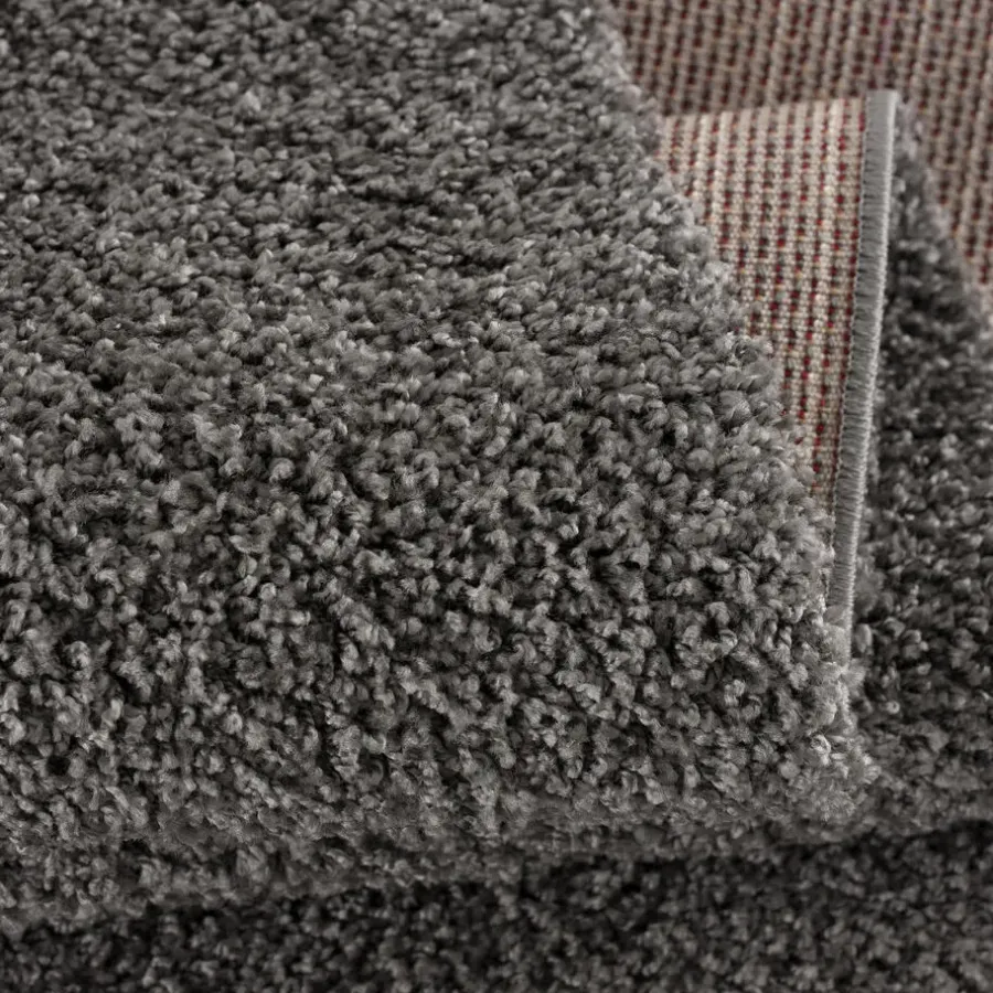 Muratap Loca Shaggy Vloerkleed Grijs Hoogpolig - 300x400 CM