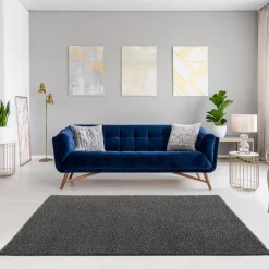 Hoogpolige Vloerkleden-Muratap Loca Shaggy Vloerkleed Grijs Hoogpolig - 140x200 CM