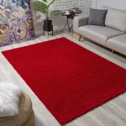 Muratap Loca Shaggy Vloerkleed Rood Hoogpolig - 160x230 CM