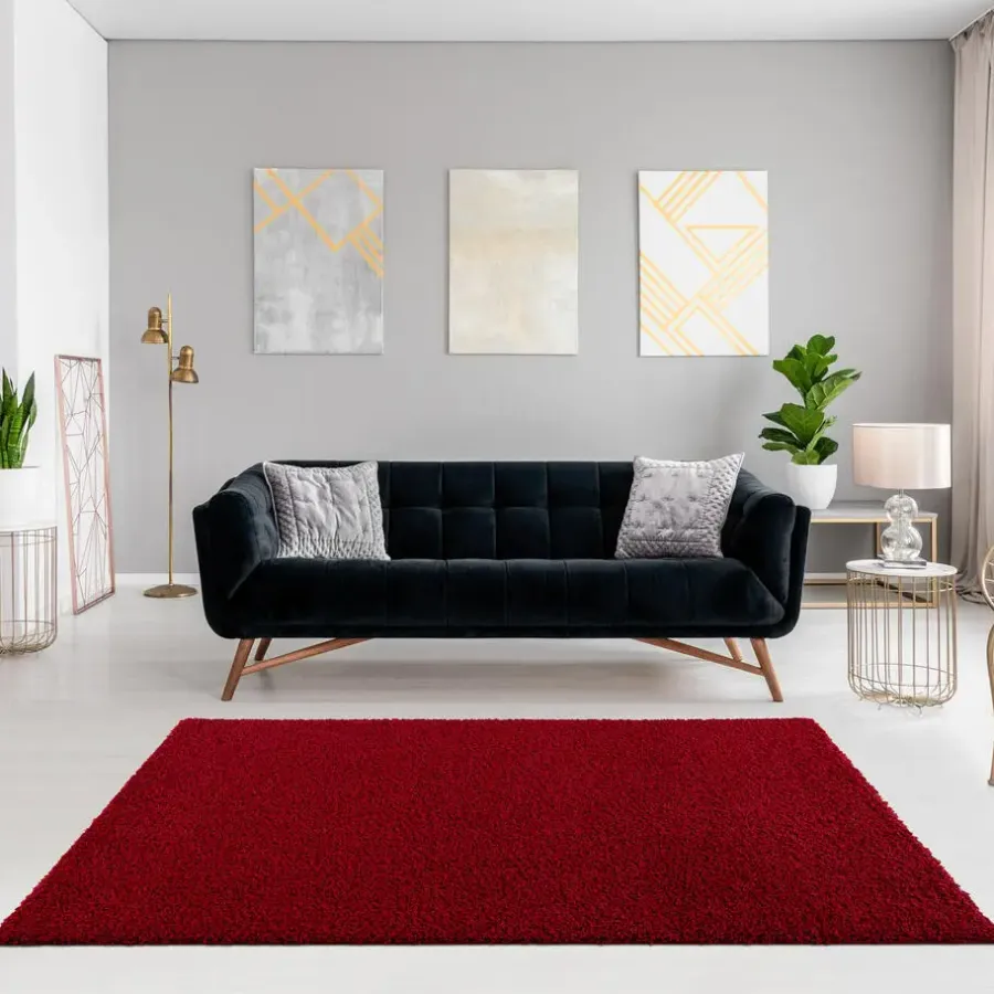 Muratap Loca Shaggy Vloerkleed Rood Hoogpolig - 160x230 CM