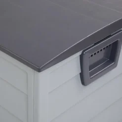 Beliani LOCARNO - Kussenbox - Grijs - 112 cm - Synthetisch materiaal