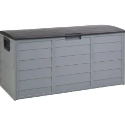 Beliani LOCARNO - Kussenbox - Grijs - 112 cm - Synthetisch materiaal