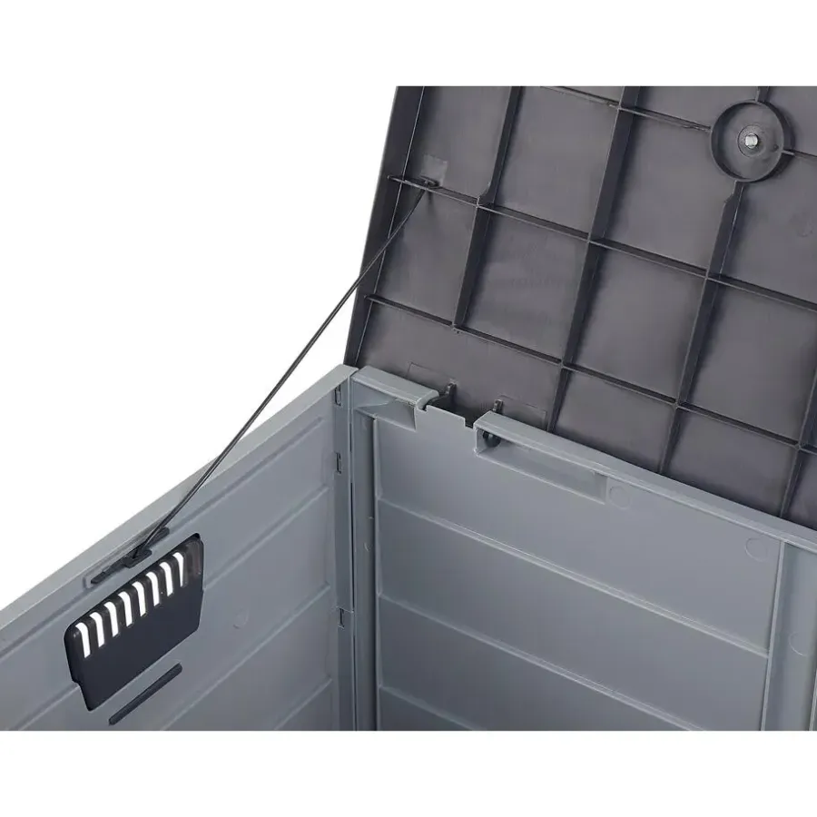 Beliani LOCARNO - Kussenbox - Grijs - 112 cm - Synthetisch materiaal