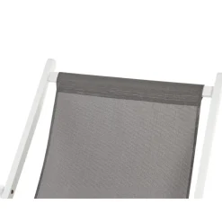 Kamperen En Outdoor-Beliani LOCRI II - Strandstoel - Grijs/Wit - Polyester
