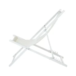 Kamperen En Outdoor-Beliani LOCRI II - Strandstoel - Wit/Beige - Polyester