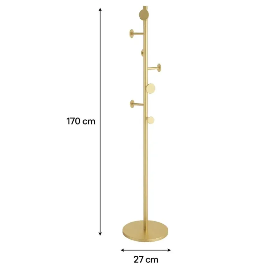 LOFT42 Bern staande kapstok - Goud - Metaal - 170x27