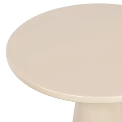 Loft24 LOFT42 Bijzettafel Ferry trompetvoet - Metaal - Beige - 60x44