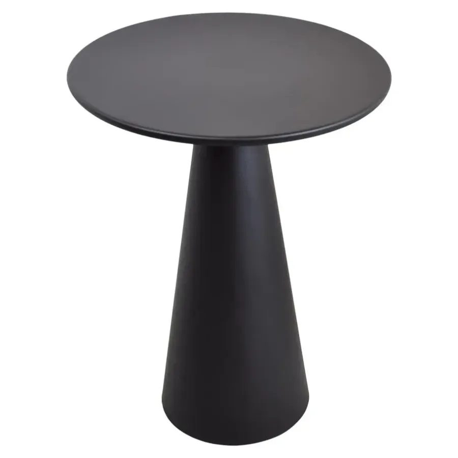 Loft24 LOFT42 Bijzettafel Ferry trompetvoet - Metaal - Zwart - 60x44