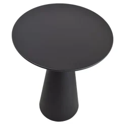 Loft24 LOFT42 Bijzettafel Ferry trompetvoet - Metaal - Zwart - 60x44