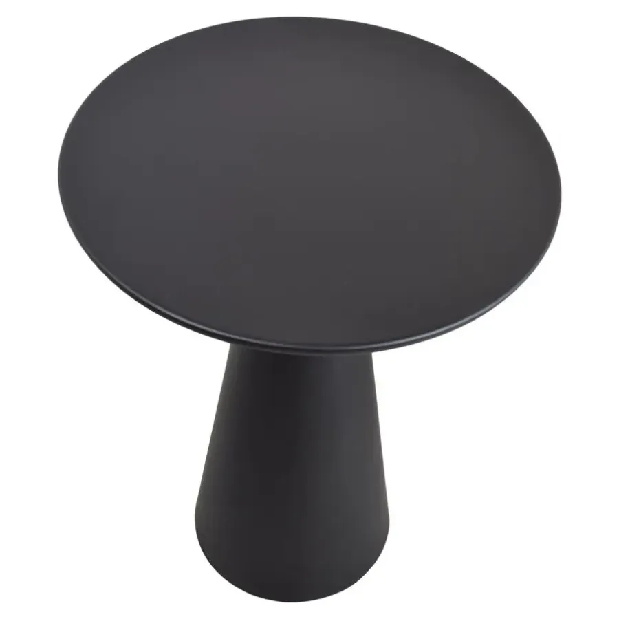 Loft24 LOFT42 Bijzettafel Ferry trompetvoet - Metaal - Zwart - 60x44