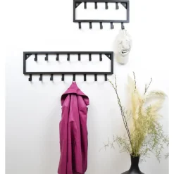 Loft24 LOFT42 Bono Kapstok - Zwart – Metaal – 15 haken - 80x26x4