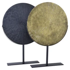 LOFT42 Burst Ornament op voet - Zwart Metaal Ø36cm