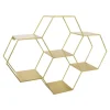 Wandrekken-Loft24 LOFT42 Hexagon Wandrek Zeshoekig - Goud - 57x80x20