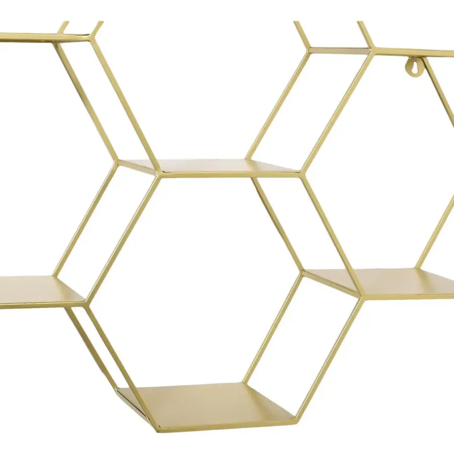 Wandrekken-Loft24 LOFT42 Hexagon Wandrek Zeshoekig - Goud - 57x80x20
