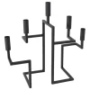 Kandelaars En Windlichten-Loft24 LOFT42 Hook Kandelaar - 5 Kaarsen - Metaal - Mat Zwart - 44x42x16