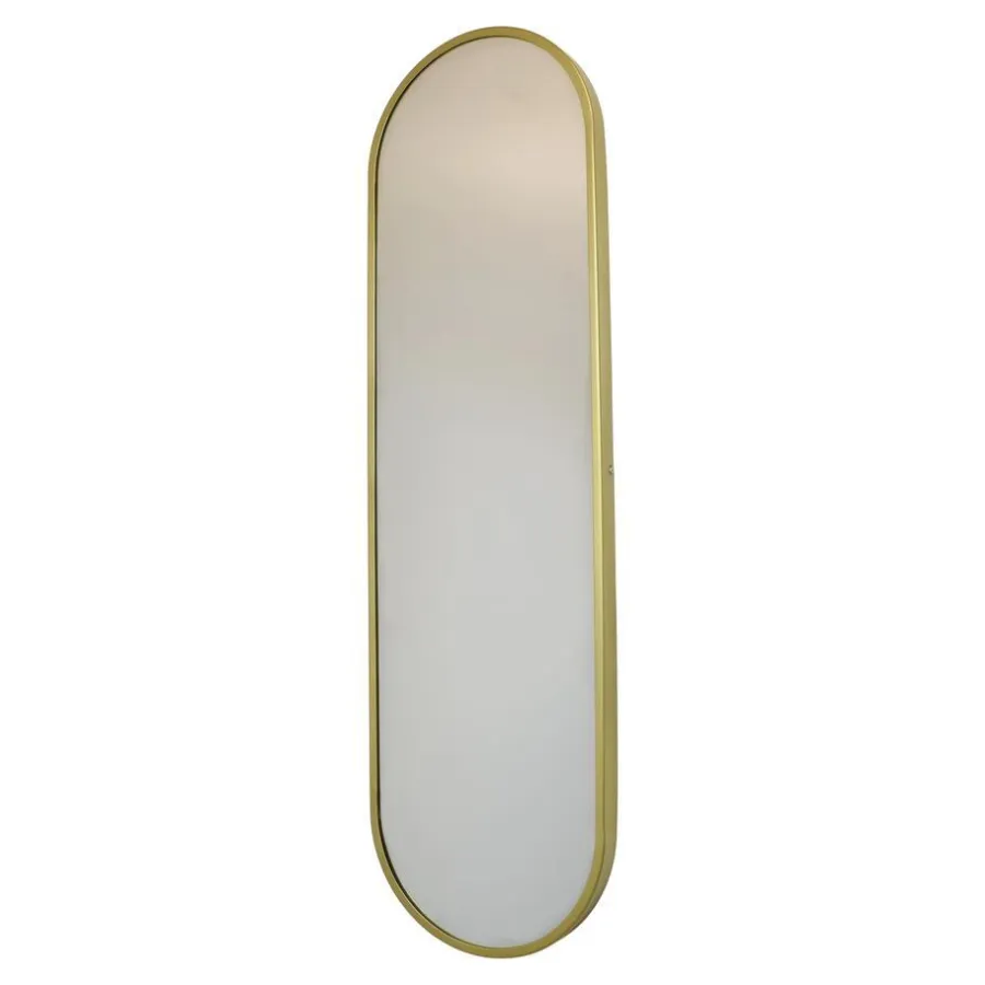 Spiegels-Loft24 LOFT42 Industry Passpiegel Ovaal - Goud - Metaal - 122x36