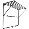 Loft24 LOFT42 Jasmin Kapstok – Zwart – Metaal – 9 haken - 60x80x32