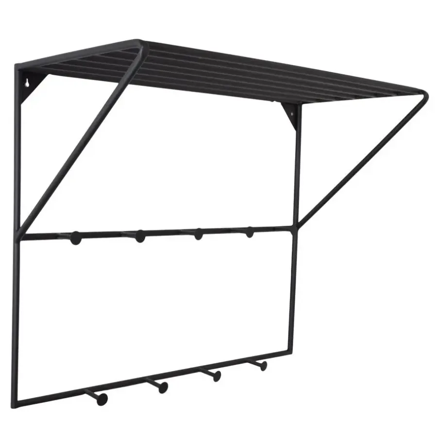 Loft24 LOFT42 Jasmin Kapstok – Zwart – Metaal – 9 haken - 60x80x32