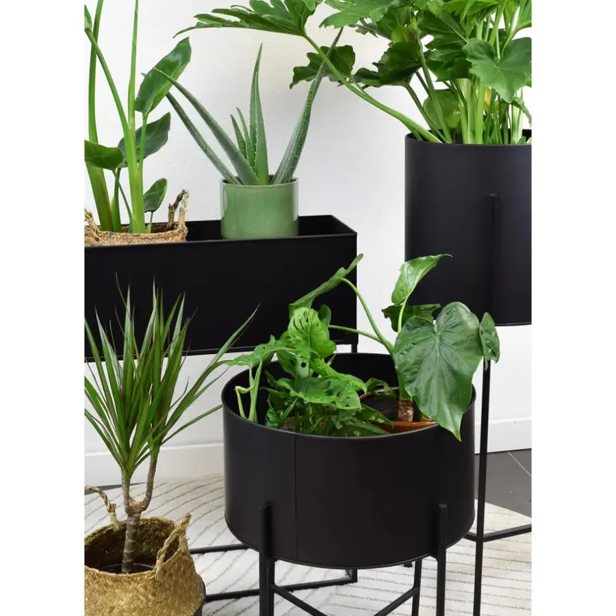 Loft24 LOFT42 Joy Plantenbak Rond - Metaal - Mat Zwart