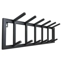 Loft24 LOFT42 Kapstok Jaimy Single - Zwart – Metaal – 6 dubbele haken - 80x24x12