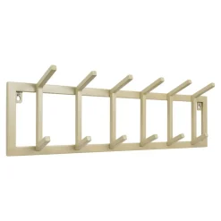 Kapstokken-Loft24 LOFT42 Kapstok Jaimy Single - Beige – Metaal – 6 dubbele haken - 80x24x12