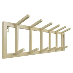 Kapstokken-Loft24 LOFT42 Kapstok Jaimy Single - Beige – Metaal – 6 dubbele haken - 80x24x12