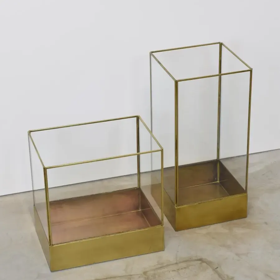 Loft24 LOFT42 Liva Large Windlicht - Goud - Metaal - 30x21x30