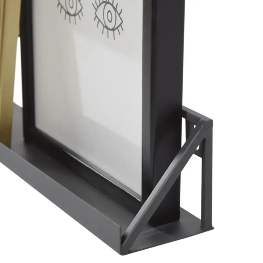 Wandplanken-Loft24 LOFT42 Pictured Fotoplank - Metaal - Mat Zwart - 8x110x8